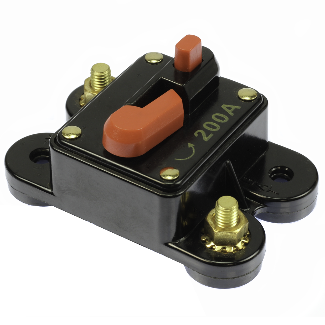 (5) Circuit Breaker 200 Amp with gold plated terminals Manual Reset